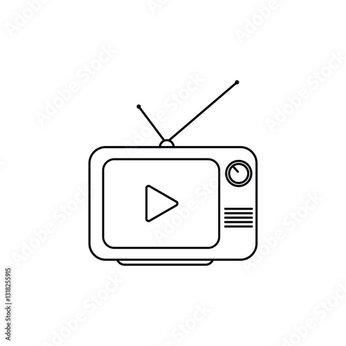 television - communication icon vector