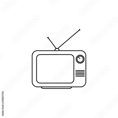 television - communication icon vector