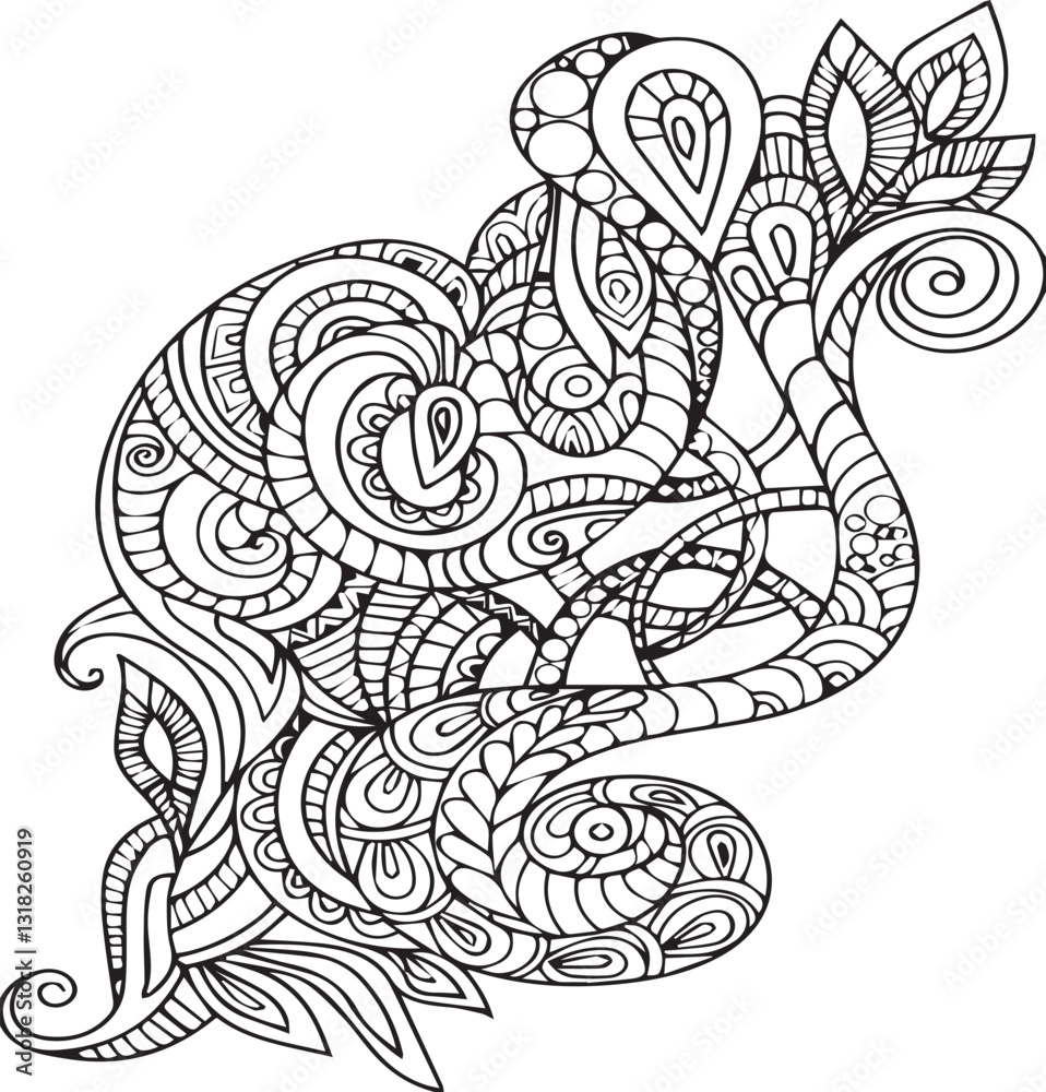 Beautiful flower art and mandala vector design