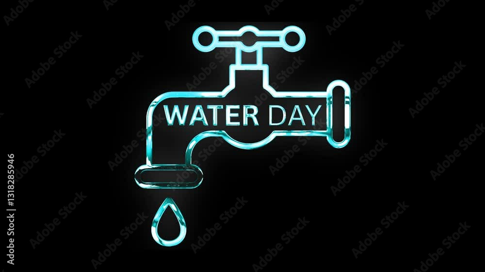 World Water Day animation video Save Water Concept World Water Day animation video Save Water Concept