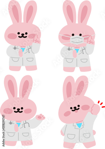세계보건의날 동물 캐릭터 의사선생님