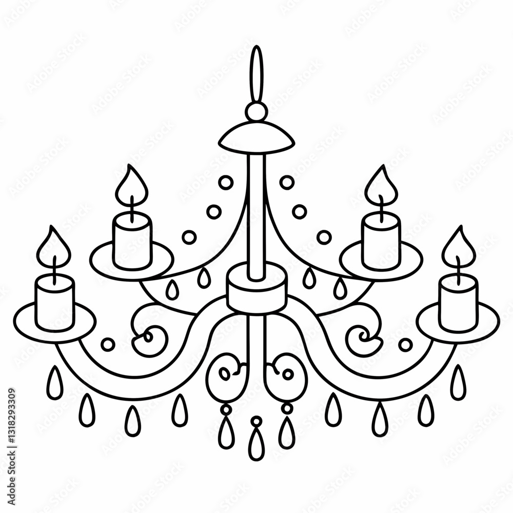 vector illustration of an abstract background with ornament. Modern Chandelier Illustration vector illustration of an abstract background with ornament. Modern Chandelier Illustration