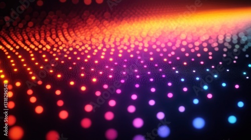 Wallpaper Mural Quantum dots arranged in a geometric pattern, emitting different colored light against a black background Torontodigital.ca