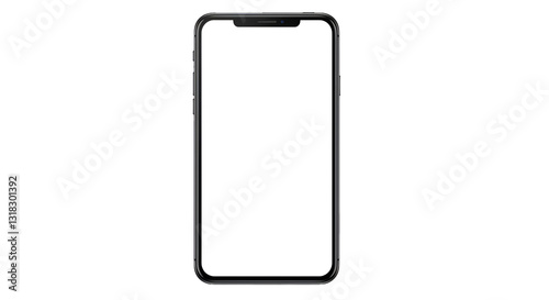 modern smartphone isolated on White Background.