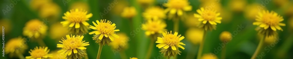 Small yellow flowers in dense spiral arrangement, flora, California wildflower, botanical Small yellow flowers in dense spiral arrangement, flora, California wildflower, botanical