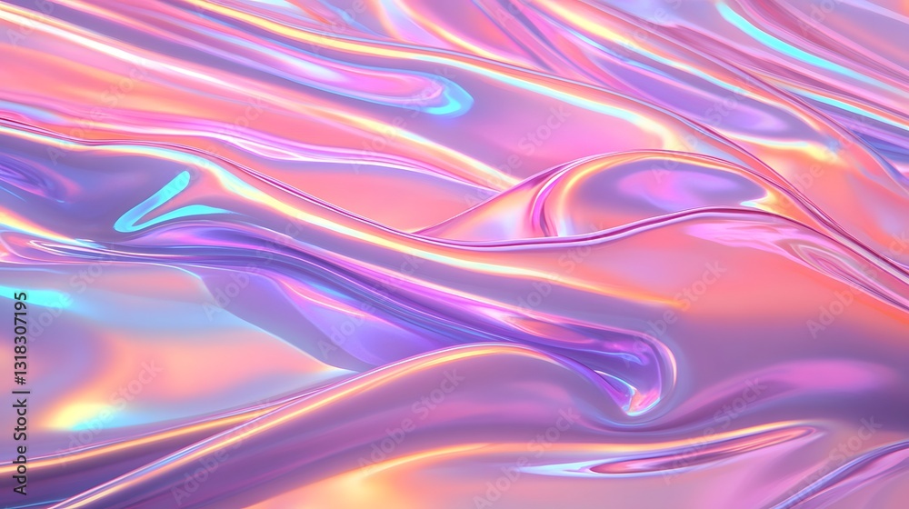 Fototapeta premium Colorful Abstract Background with Fluid Waves of Light and Reflection