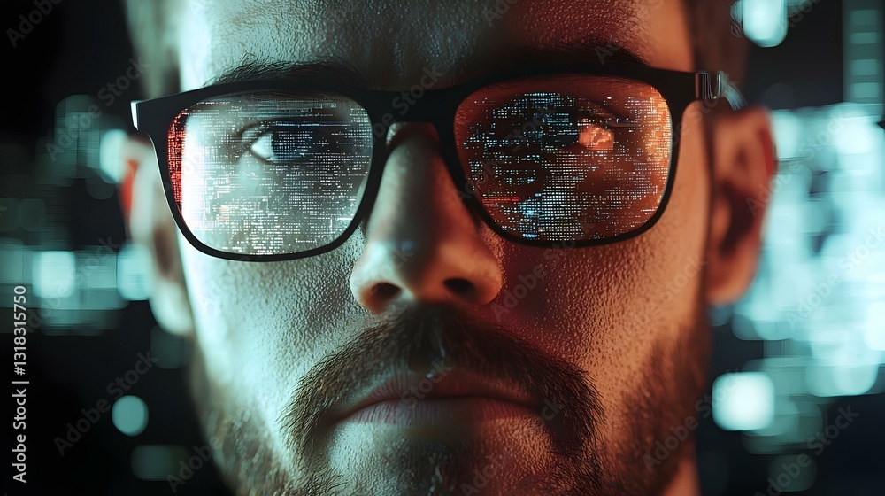 Portrait of a man with glasses