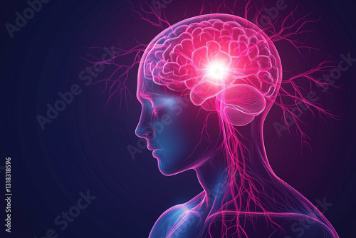 Epilepsy awareness concept. human head and brain. epilepsy or seizure disorder.