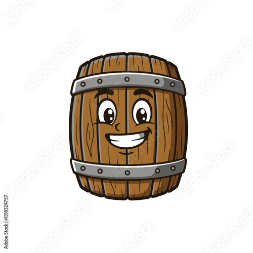 Cheerful Wooden Barrel
