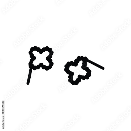 Ear ring black and white 