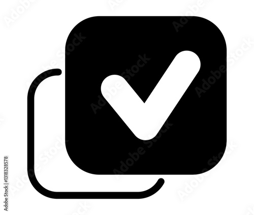 Minimalist checklist and verification icons. applications, and professional design.
