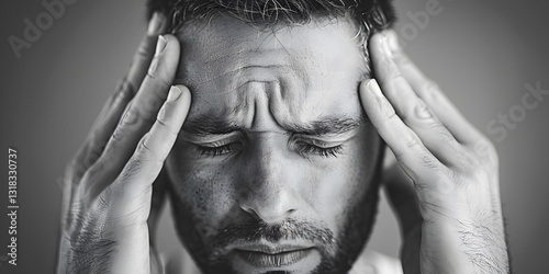 man with headache