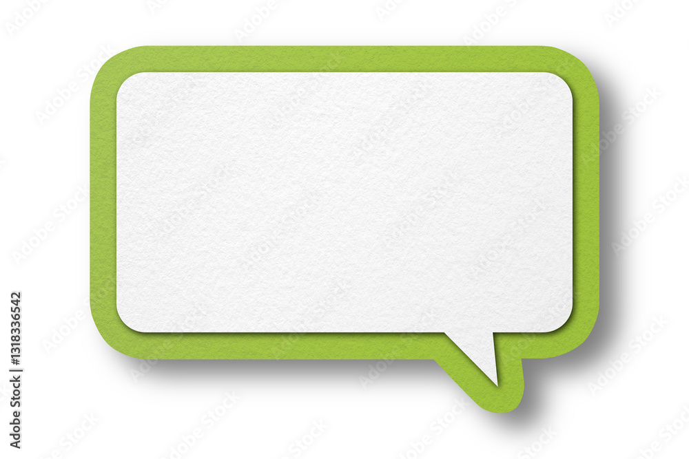 Green paper speech bubbles separate on transparent background Green paper speech bubbles separate on transparent background