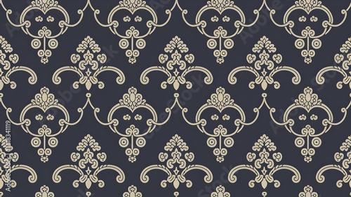 Seamless Damask Wallpaper Patterns for Fashion Prints and Wedding Invitations