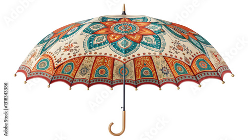 Artistic Mandala Umbrella with Vintage Bohemian Design