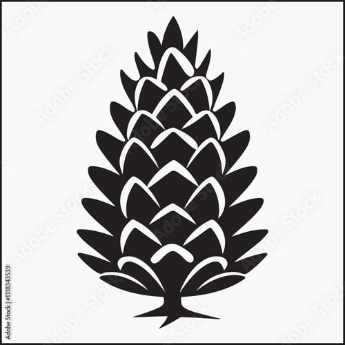 Pine Cone Vector Illustration