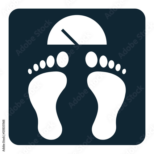 Weight scale icon vector symbolizing measurement, fitness, and health. Perfect for diet, body weight, balance, nutrition, gym, and wellness-related designs.