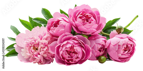 "Blush Reverie: A Graceful Bloom of Pink Peonies"
