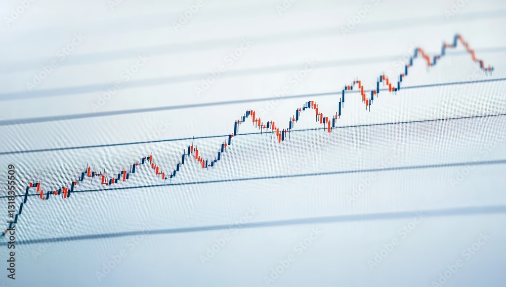 Cryptocurrency price growth represented in rising value chart.