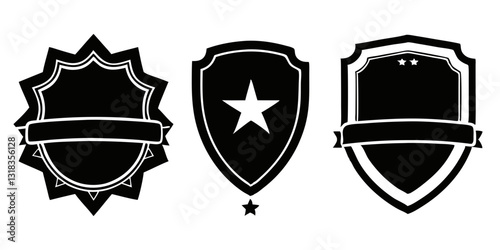 "Shielded Stars: A Trio of Timeless Emblems"
