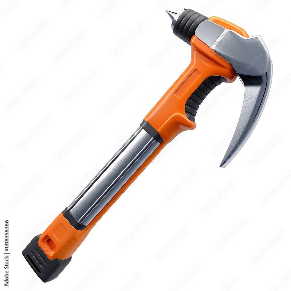 Heavy-duty wrench tool in orange and silver with sleek design Heavy-duty wrench tool in orange and silver with sleek design