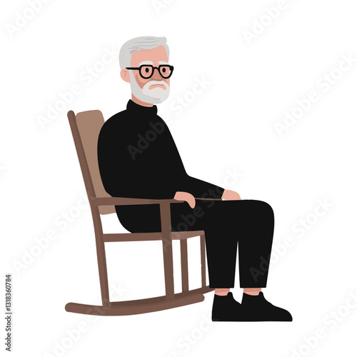 old man sitting on a chair