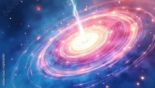 Cosmic vortex swirling energy in space