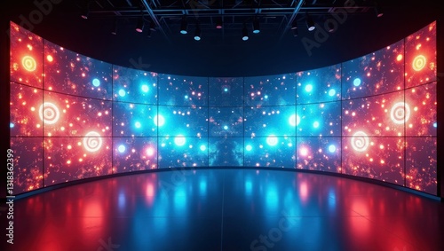 Curved Screens, Event Stage,  Colorful Display