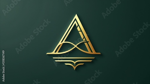 Golden Triangle Logo on Dark Background