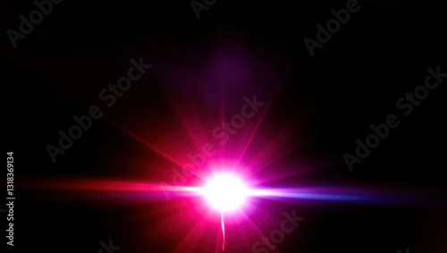 Radiant Lens Flare Burst in Dark