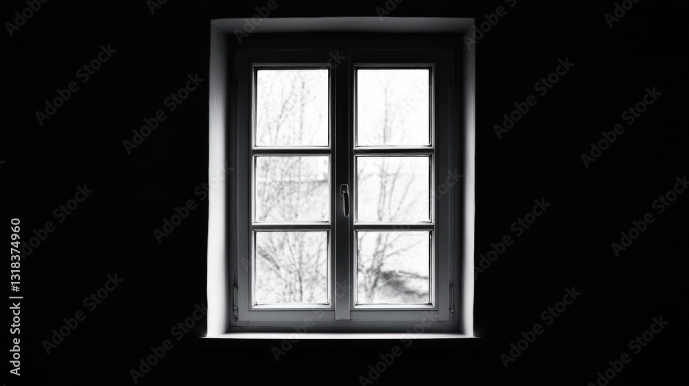 Dark Room, Single Window, Outdoor Light Dark Room, Single Window, Outdoor Light
