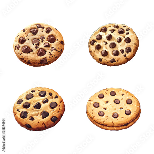 Illustration Isometric cookie on a isolated white background