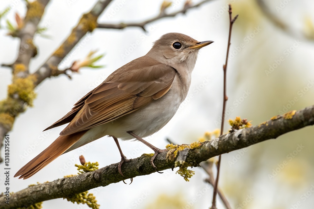 nightingale with white background nightingale with white background