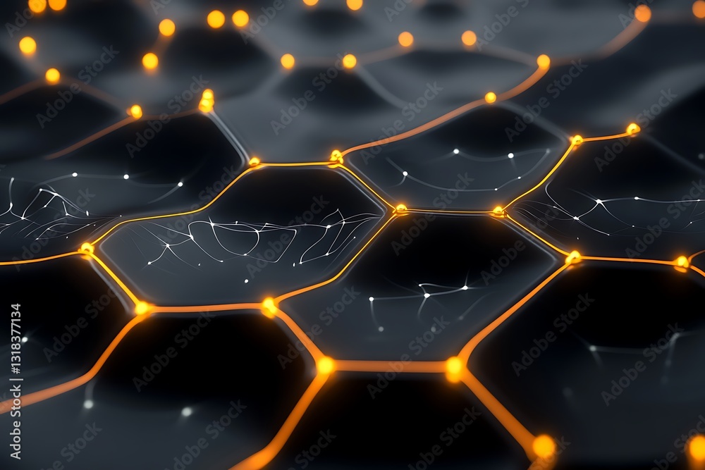 Obraz premium Abstract Hexagonal Technology Design