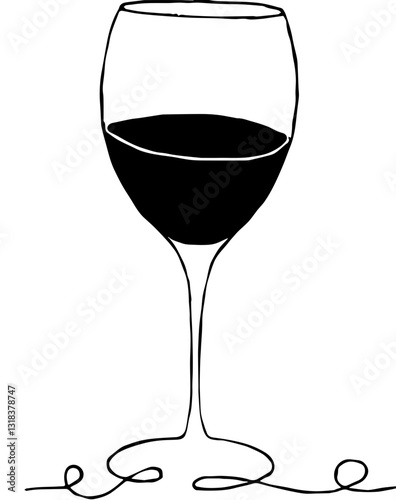 wine glass with red wine
