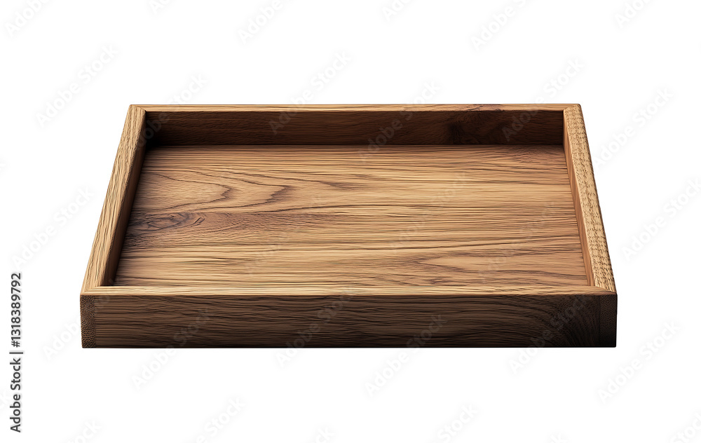 Empty Wooden Tray Mockup for Product Display Empty Wooden Tray Mockup for Product Display