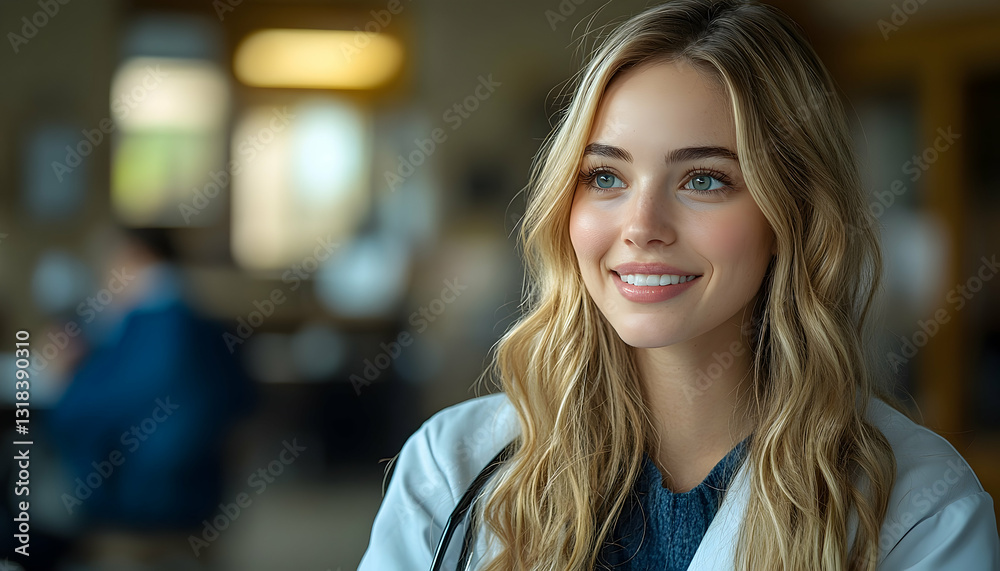 Smiling Doctor in Clinic Smiling Doctor in Clinic