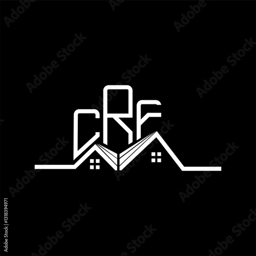 CRF Real State logo design, CRF simple and modern logo. CRF luxurious alphabet design