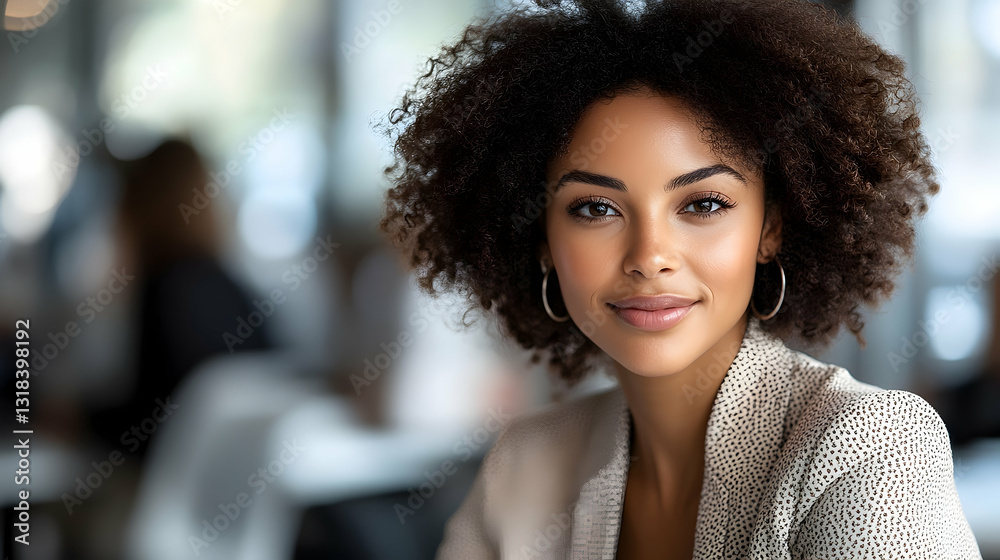 Smiling Professional Woman In Office Setting Smiling Professional Woman In Office Setting