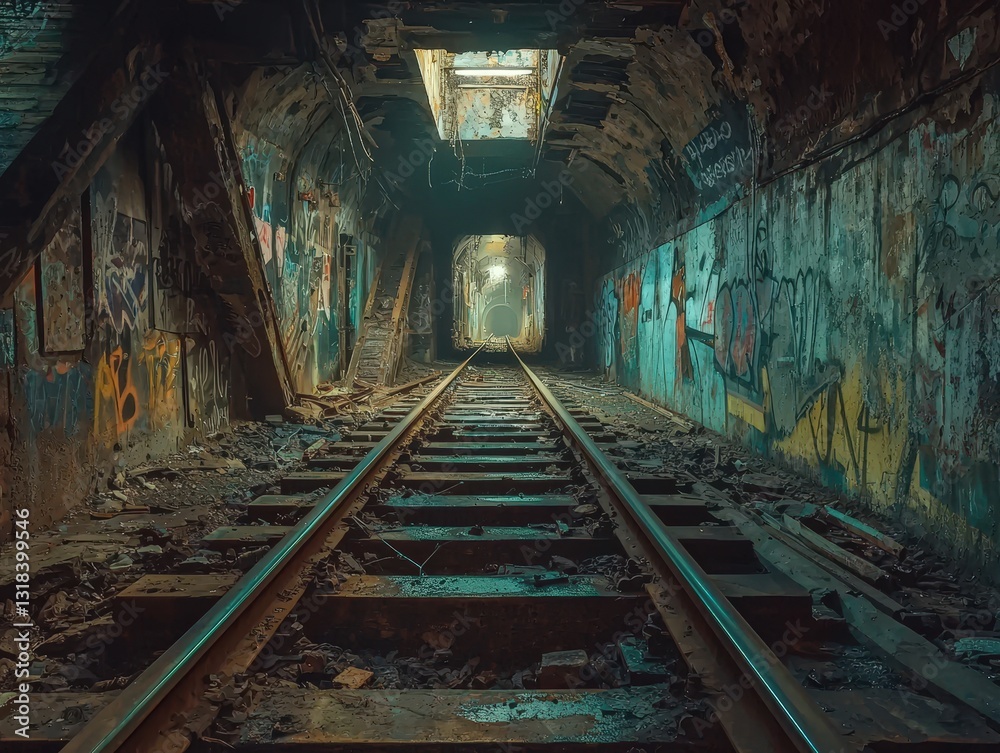 Abandoned railroad interior slung derelict forsaken outcast Abandoned railroad interior slung derelict forsaken outcast