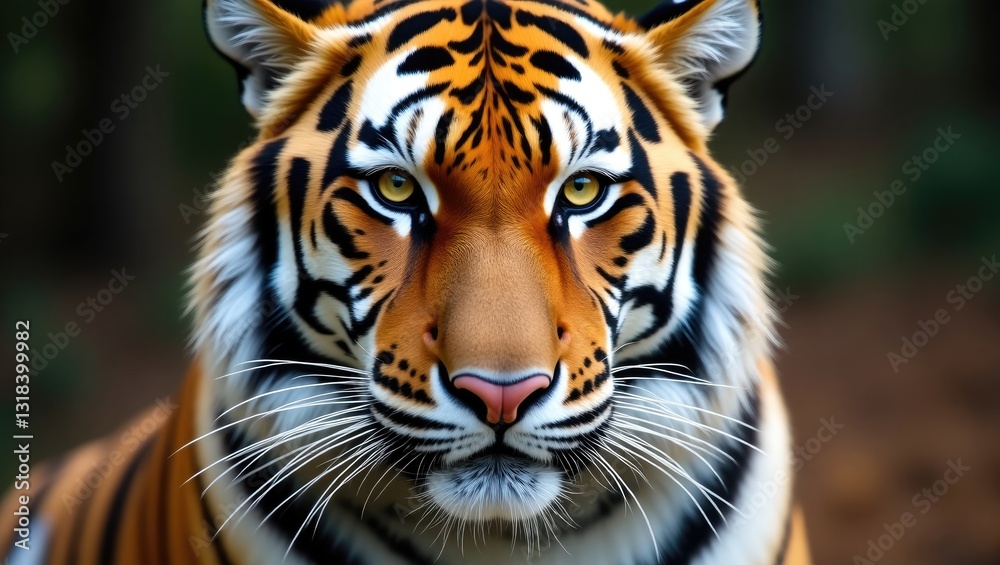 Fototapeta premium A detailed view of an adult tiger. Tiger appearance
