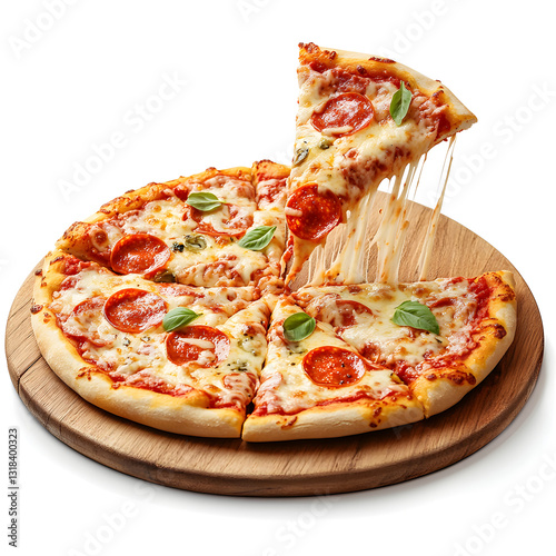 Pizza Margherita,no background