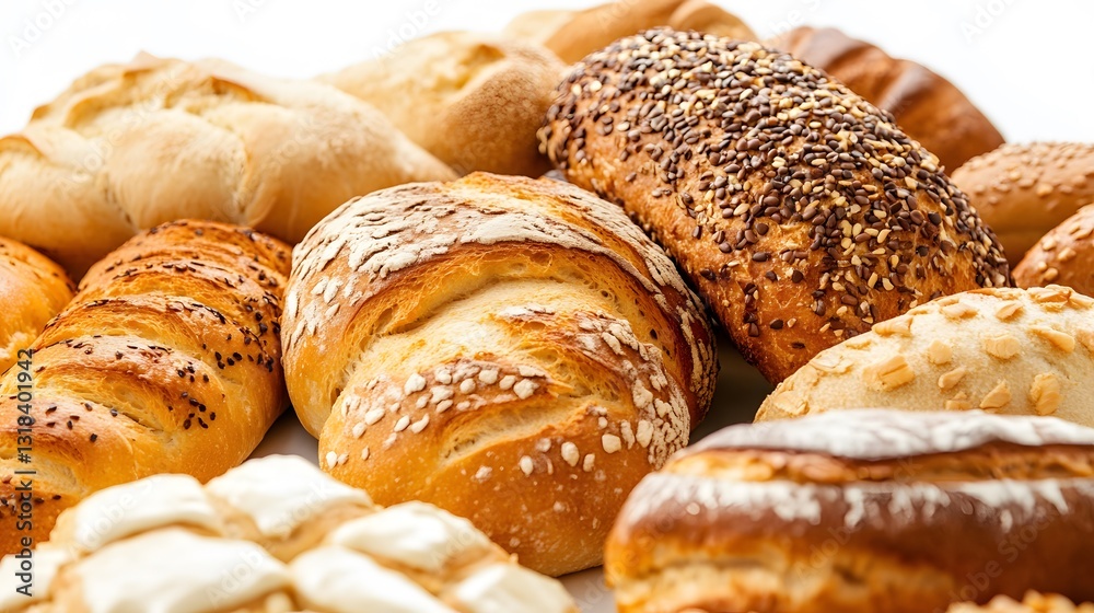 Bread which is delicious on a white background Bread which is delicious on a white background