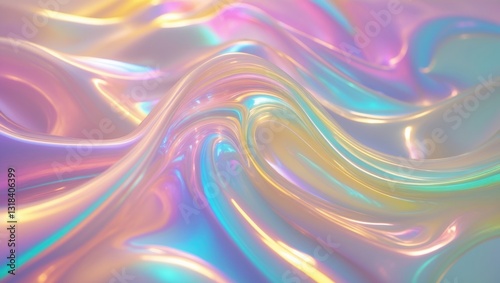 Wallpaper Mural Abstract iridescent light background featuring interference light in rainbow colors. Soap bubble surface texture. Torontodigital.ca