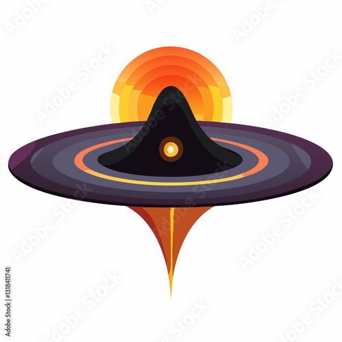 black hole with a glowing event horizon
