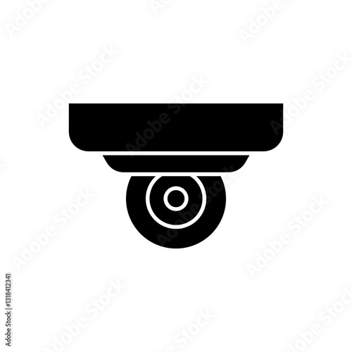 Surveillance CCTV security solid icon design.