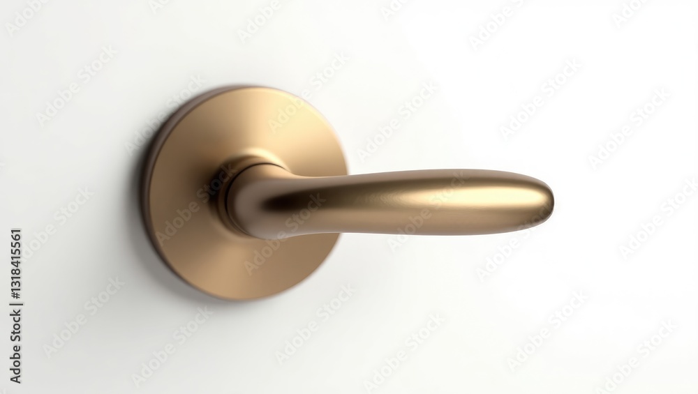 Door handle set against a white background Door handle set against a white background