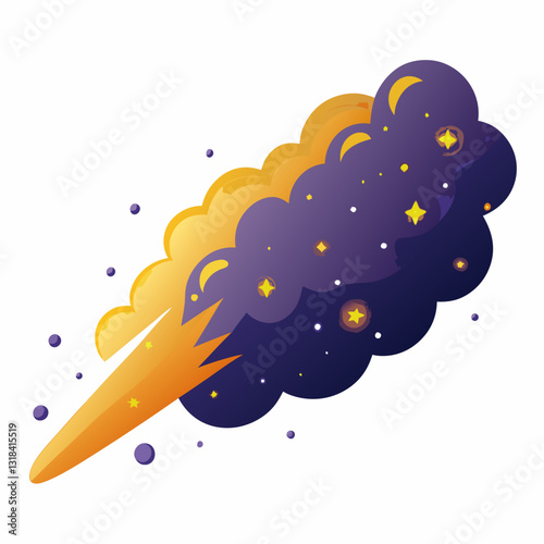 faint cosmic dust cloud illuminated by starlight