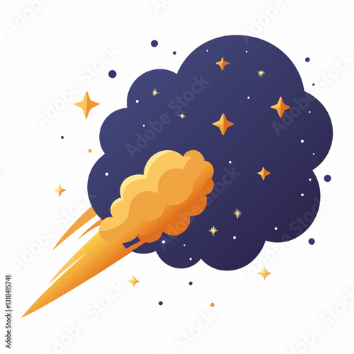 faint cosmic dust cloud illuminated by starlight