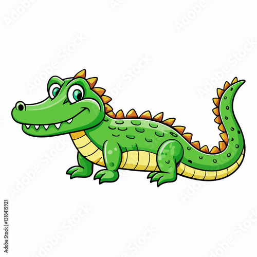 cartoon crocodile vector